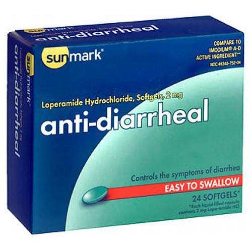 Sunmark Anti-Diarrheal Softgels - 24 ct, Pack of 2