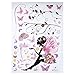 GAESHOW PVC Autocollant Mural fée Fleur Papillon Vinyle Art décalcomanie Fille Chambre décor à la Maison Amovible Sticker Mural