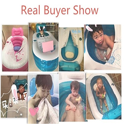 Portable Folding Inflatable Bathtub 145cm Blowup Adult Spa Pool Suitable for Adult Senior Shower Inflatable Pool Bathroom Home SPA (Fully Inflated 57x31x26 Inches)…