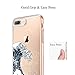 Unov Compatible Case Clear with Design Embossed Pattern TPU Soft Bumper Shock Absorption Slim Protective Case for iPhone 7 Plus iPhone 8 Plus 5.5 Inch(Great Wave)