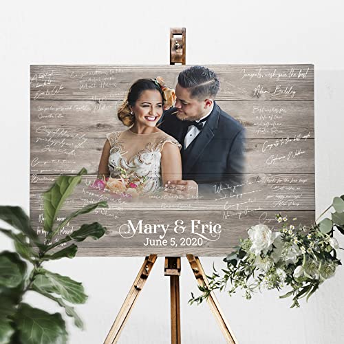 Wedding Guest Book Alternative Wood Wedding Gifts for Guest Sign Rustic Wedding Decor Personalized Wedding Decorations Wedding Guestbook