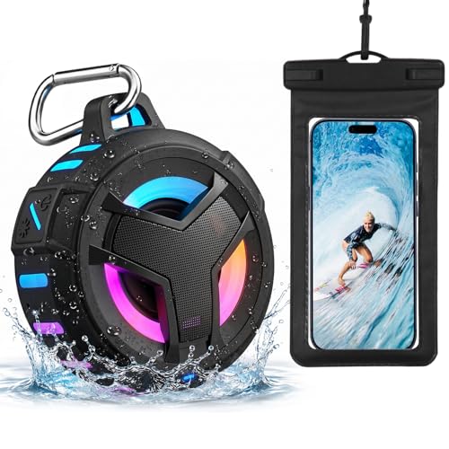 Image of EBODA Bluetooth Shower Speaker with Waterproof Phone Pouch, Gifts for Men