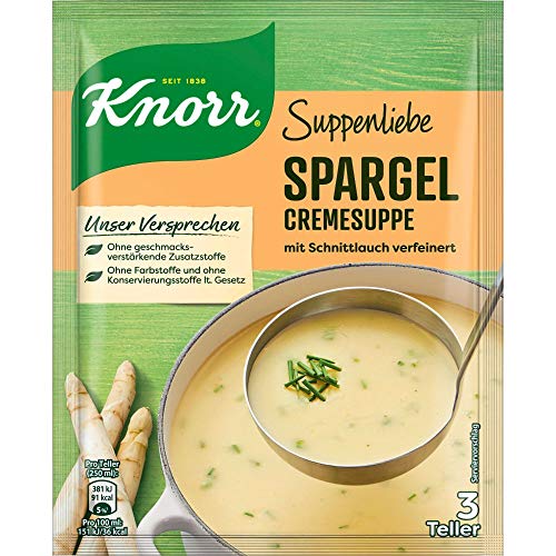 Knorr Suppenliebe Suppe Spargelcreme, 9 x 3 Teller (9 x 750 ml)