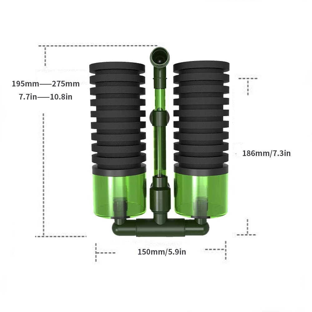 DONGKER Filtro Per Acquario,Filtri Spugne Biochimiche Per Acquari Con - 6