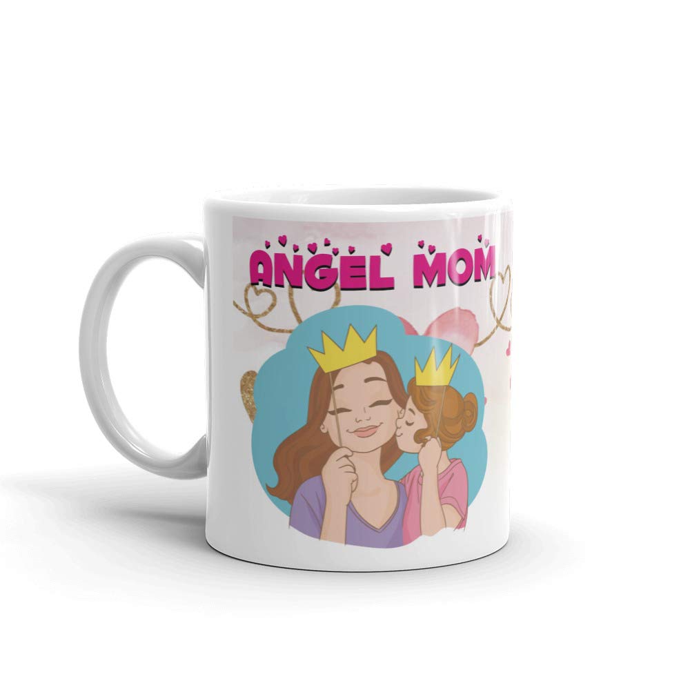 Family Shoping Mothers Day Gifts for Mom Birthday Gifts for Mother Angel Mom Ceramic Coffee Mugs Tea Cup 320ml