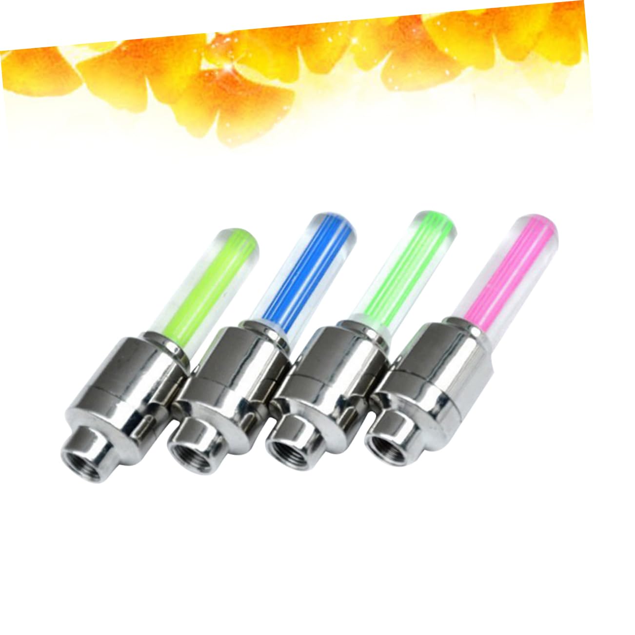 POPETPOP 8pcs Bike LED Wheel Light with Fluorescent Cores Luminous Cycling Accessories for Enhanced Night Visibility and Safety