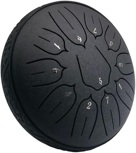 Miniatura 4 de Yahpetes Tambores de acero de 6 pulgadas, 11 notas, tambor de lengua de acero, tambor sin preocupaciones, instrumentos musicales, tambores de mano