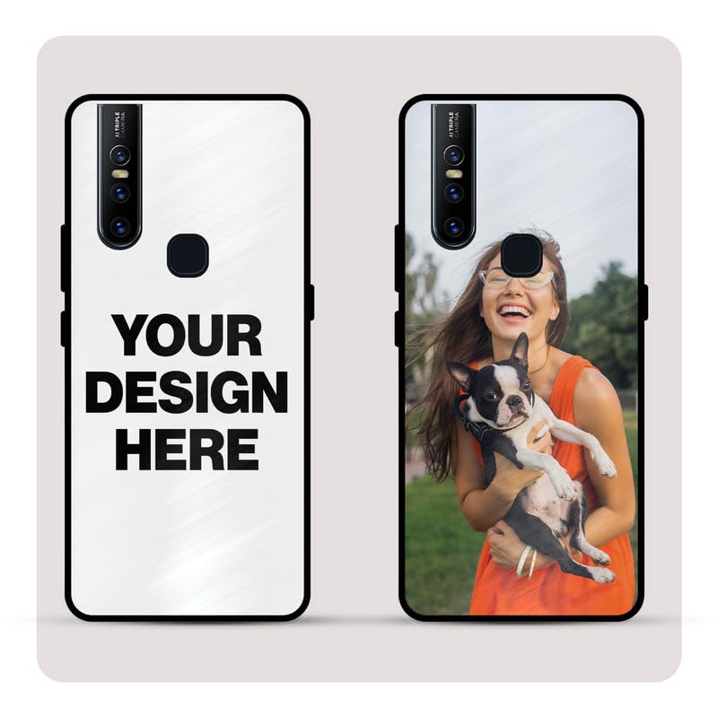 Image of Custom Chics Personalized Back Cover for Vivo V15 | Custom Case with Name, Photo or Logo | PrintShield Hybrid with Soft TPU Grip & Scratch Protection