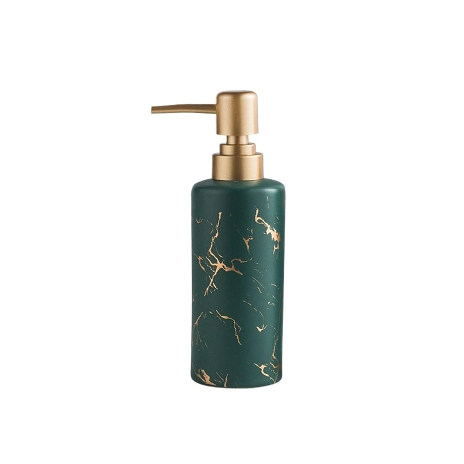 Soap Dispenser Ceramic Pump Bottles Refillable Lotion Soap Dispenser Liquid Container For Bathroom Kitchen(Green)