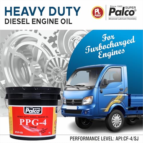 Image of PALCO PPG-4 15W40 | API:CF-4 /SJ & MB 228.1 Multigrade Engine oil for Diesel Commercial Road Transport Off Highway Vehicles | New Generation Automotive Vehicles | 6 Litres