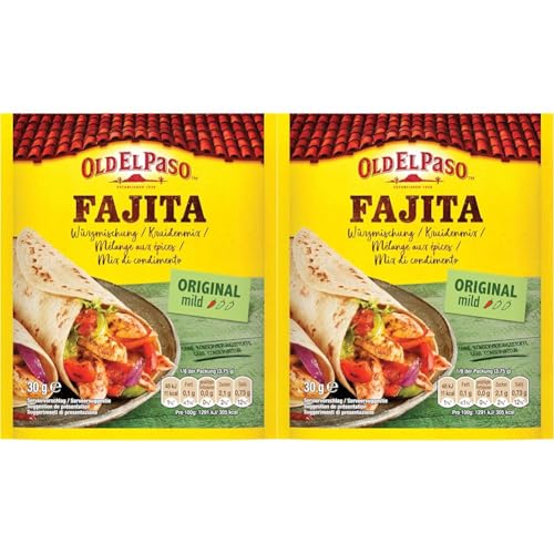 Old El Paso Fajita Würzmischung – Fertiger Gewürzmix für mexikanische Fajitas – 1 x 30 g...