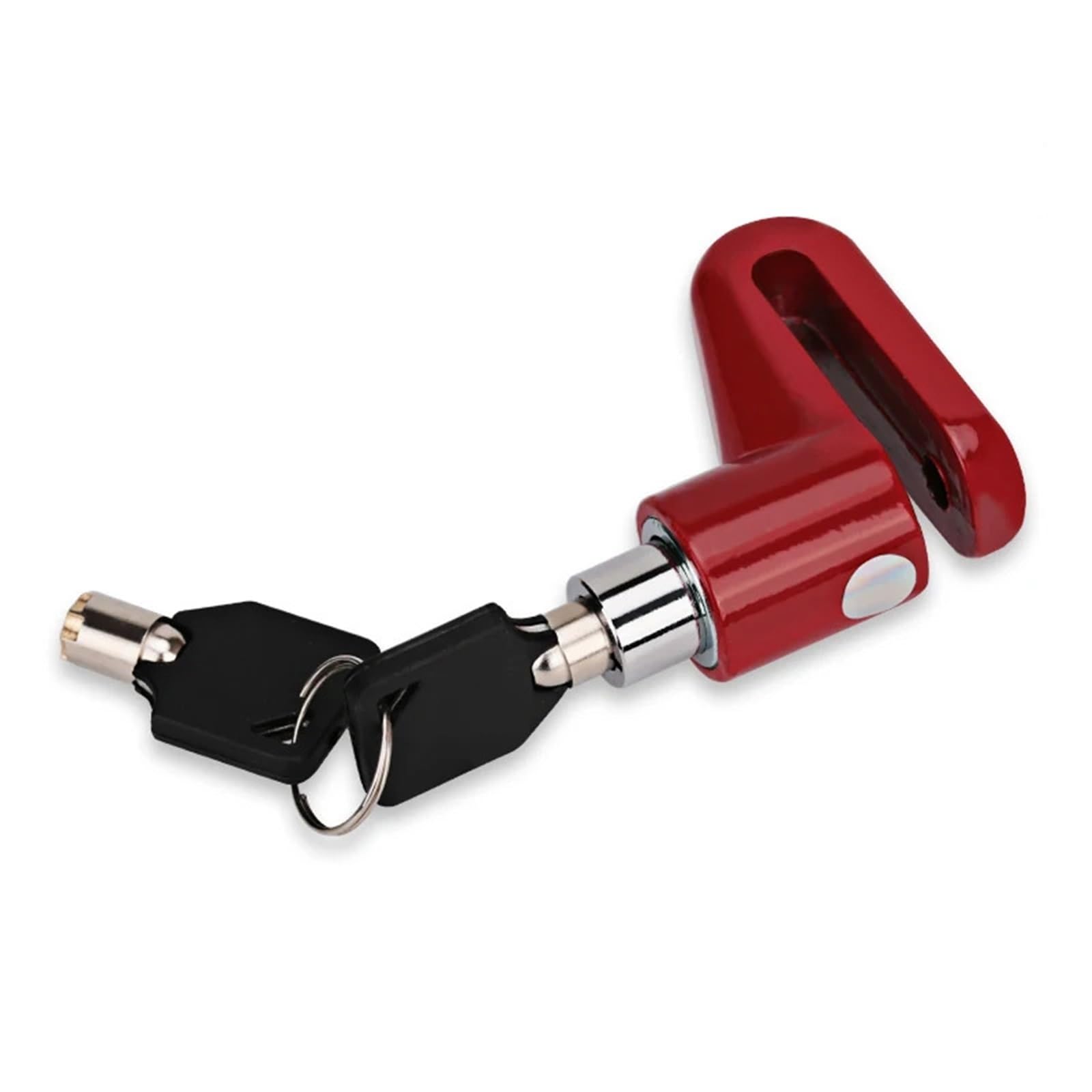 Motorcycle Handlebar Lock Motorcycle Scooter Disc Brake Wheels Lock Theft Protection Safety Motorbike Lock Security(Red)