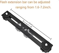 Vista 3 de Soporte de flash dual 8in/20.3cm Soporte de trípode de montaje de cámara con tornillo de 1/4 soporte de luz de flash para micrófono de luz LED 3D