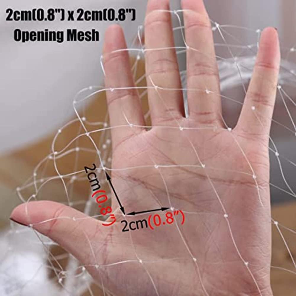 MAHFEI 鳥よけネット、ガーデンフェンス 2 X 2 cm ナイロンフェンス ガチョウ、ニワトリ、ウサギ、鹿、魚のいる池飼育ネッ