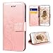 Produktbild SmartLegend Kompatibel mit iPhone 7 Plus/8 Plus Hülle, Handyhülle Schmetterling Weinstock Rot Schutzhülle PU Leder Wallet Flip Case Lederhülle mit Kartenfach Standfunktion Magnetisch Etui
