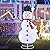 Tangkula 6 FT Lighted Pop-Up Christmas Snowman, Indoor Outdoor Christmas Decoration with 180 Pre-Lit LED Lights, Collapsible Snowman with Hat & Scarf for Home, Yard, Garden, Xmas Holiday Decoration