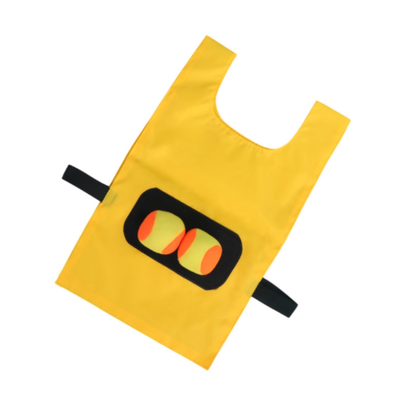 Wmqbjta Dodgeball Set for Lawn Games with Tossing and Sticky Ball Features, Yellow