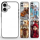 FOQENCCI Sublimation Blank Phone Case Compatible for iPhone 17/5 Pieces,Customized Printable Aluminum Soft TPU Hard PC Protective Cover Black