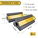 ROBLOCK Heavy Duty Rubber Dual Wheel Chocks, RV Non Slip Wheel Stoppers with Nylon Rope Yellow, Wheel Block for Travel Trailers, Aircraft, Car, Camper, Truck 2 Pair