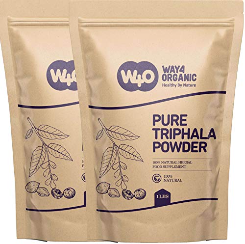 Triphala Powder 32 Ounces(2 Pound), Triphala Churna Supplement, Good to Make Tea, Made from Deseeded Amla, Haritaki & Bibhitaki for Daily Detoxifying, Cleansing & Rejuvenation* - Way4Organic