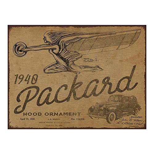 Homebody Accents 1940 Packard Patent Metal Sign, Vintage, Classic Car, Steampunk, Den Décor, Office