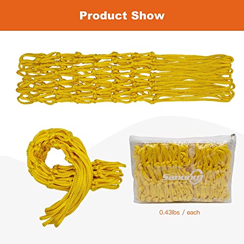 Sanung 2 Pack Basketball Net, 12 Loops Standard Size Basketball Hoop Net, All Weather Anti Whip Basketball Net Replacement For Indoor Outdoor Use #TOP5
