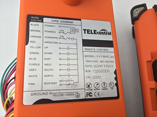 F21-E1B 8 Key Industrial Radio Remote Control Winch Hoist Crane 65V-440V Ac/Dc (2 Transmitters + 1 Receiver) #TOP7