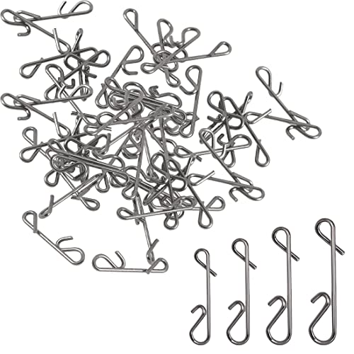 XPEX 120 Stück Angelzubehör,Knotenlosverbinder Angeln 4 Größen Knotenlos Verbinder No Knot Connector Angeln Wirbel Knotenbinder Angelzubehör fürs Meeresangeln-15mm 16mm 19mm 21mm