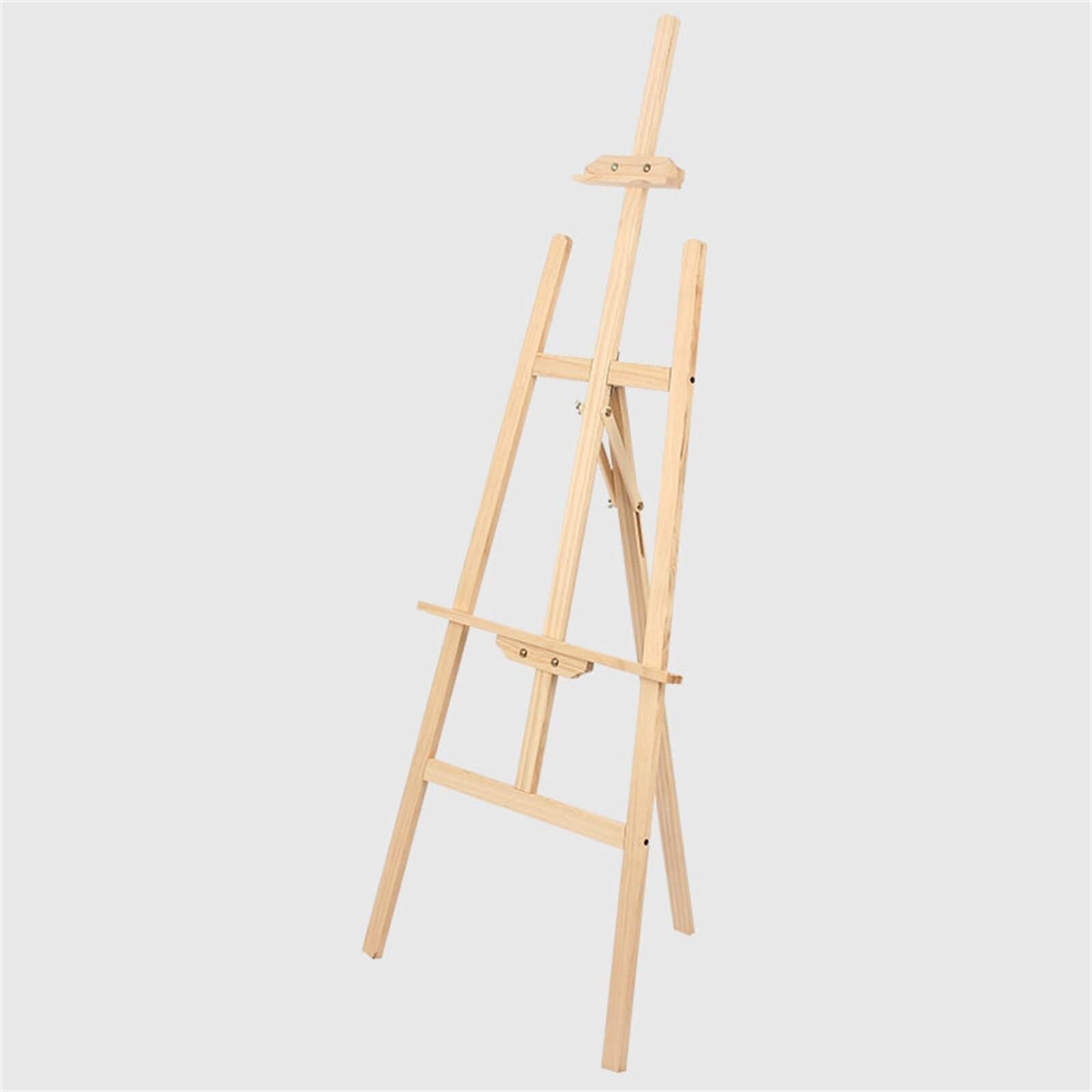 MYUYEE 1.45M Adjustable A-Frame Pine Wood Floor Easel – Portable Art Display Stand For Painting, Drawing, & Exhibits – Ideal For Shop, Cafe, And Hotel Use (Typeb 1.45M)
