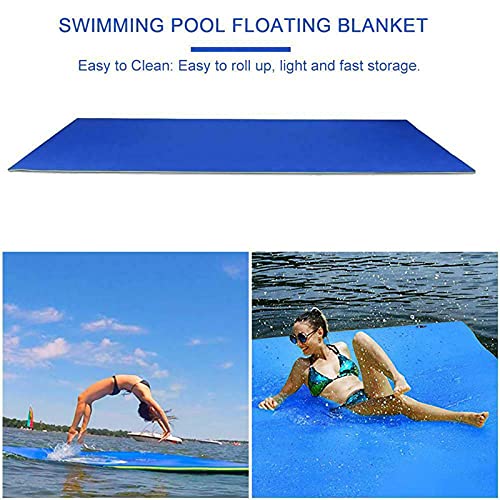 Image of LOSA Piece Water Float Foam Mat Swim Pool Water Float Mat Floating Pad Kid Blanket Cushion Floater Toy Blue