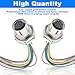 Hamadap M12 Connector 12 Pin Female A Coded Aviation Sensor Cable,16mm Industrial Circular Connector,IP67 Waterproof Front Mount UnShielded Straight Electrical Cable 2 Pack