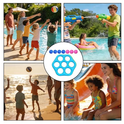 Jeu d'anneaux de lancer hexagonaux flottants avec structure stable en vinyle