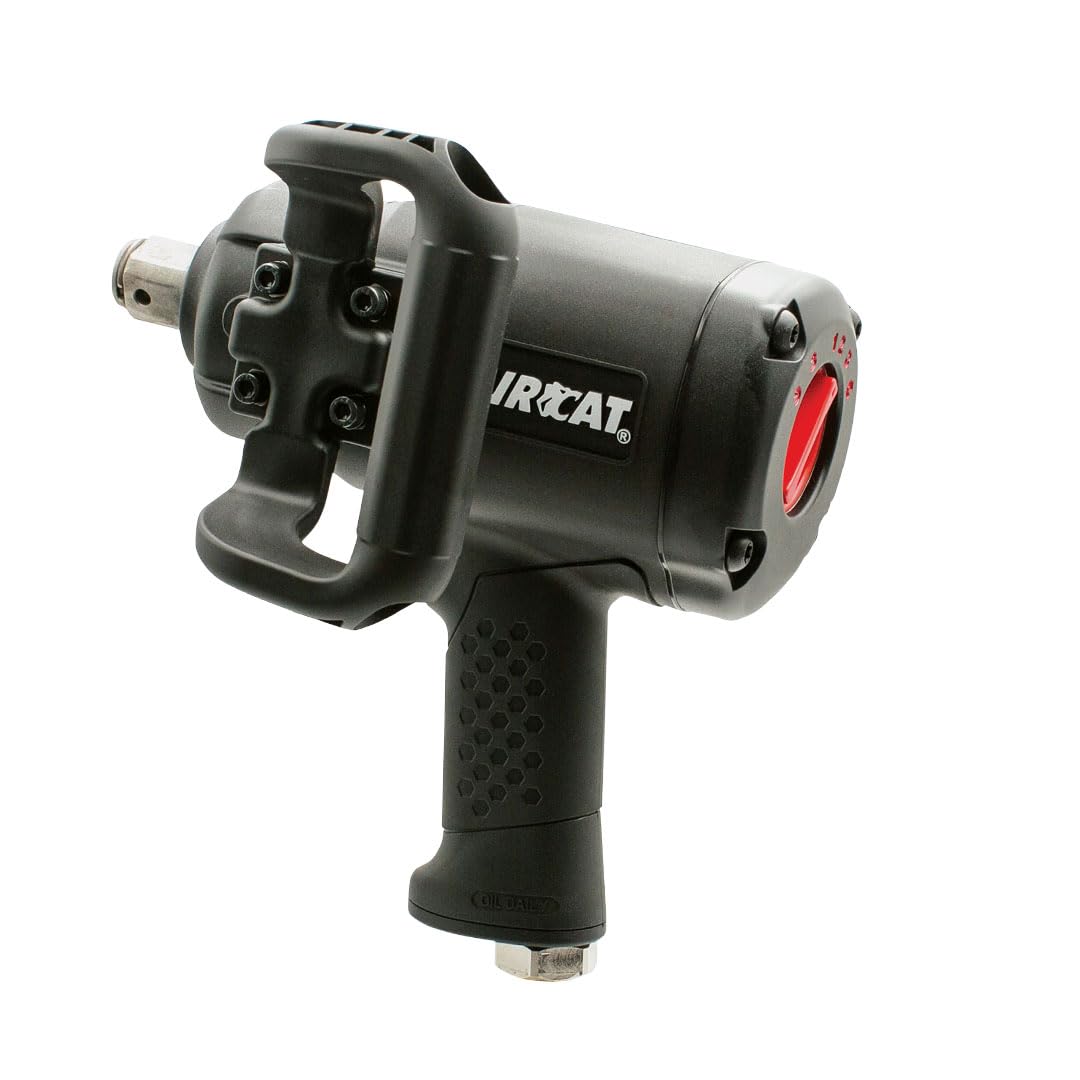 AirCat 1870-P-6: 1" Low Weight Pistol Impact Wrench W/6" Ext. Anvil 2100 Ft-Lbs