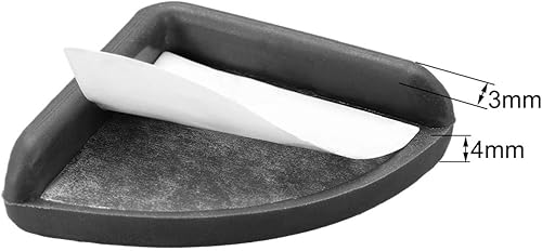 Miniatura 3 de uxcell Protectores de esquina para muebles, protectores de esquina para mesa, adhesivos de silicona suave, color negro, 1.181x1.181x0.354 in, 28