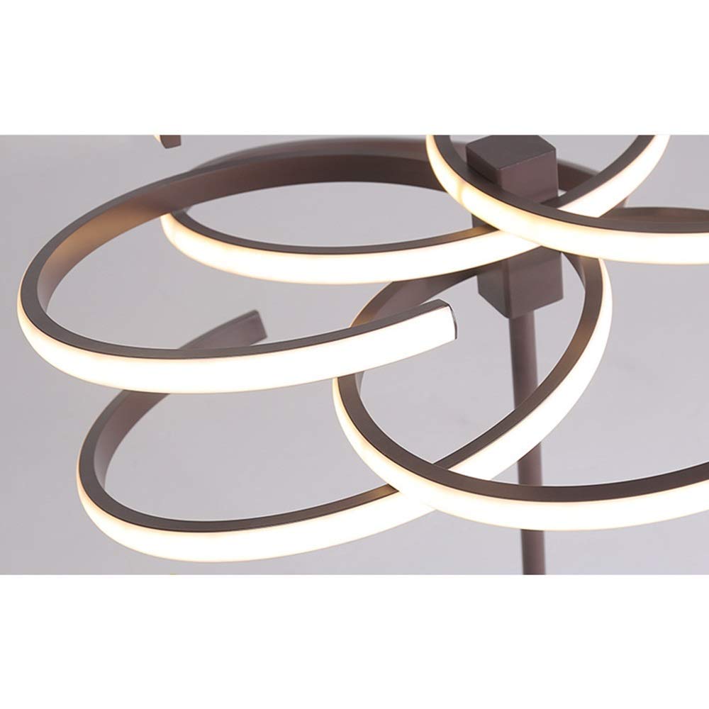 Trwała lampa sufitowa LED Brązowy Biały Żółty Ciepłe światło Aluminiowy żyrandol akrylowy Villa Hotel Sypialnia (Kolor: Ciepłe światło), Kolor: Ciepłe światło (Kolor: Ciepłe światło)
