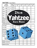  Dice Yahtzee Score Sheets: Yahtzee Game Score Pads