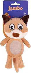 JAMBO PET Brinquedo Pelúcia Bicho Pop Formato Divertido E Atrativo Algodão e Poliéster, Raposa
