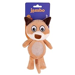 JAMBO PET Brinquedo Pelúcia Bicho Pop Formato Divertido E Atrativo Algodão e Poliéster, Raposa