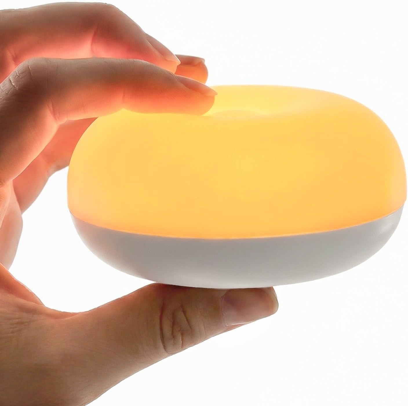 Luce notturna per bambini, 0 luce blu per l'allattamento al seno, design a ribalta, morbida senza BPA, 3 colori e oscuramento, luce notturna portatile ricaricabile per bambini