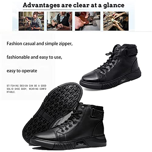Image of DevilAngel Men's Italian High Top Cashmere Leather Boots