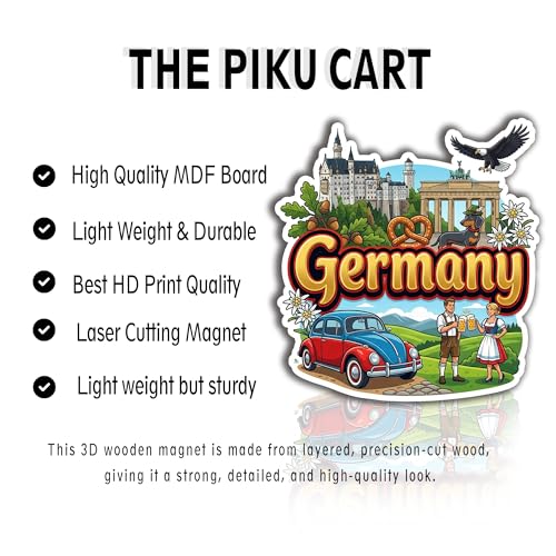 Image of Fridge Magnet - Premium Engineered Wood Souvenir, Laser-Cut Decorative Magnet for Home, Office & Travel Gifts - Germany