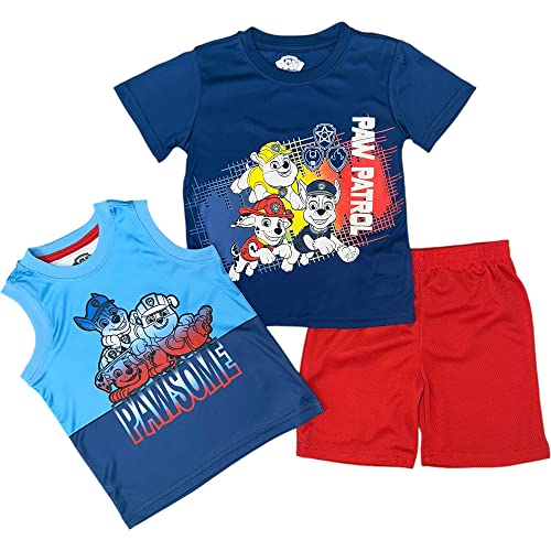 Image of Nickelodeon Paw Patrol Little Boys Three-Piece Short Set