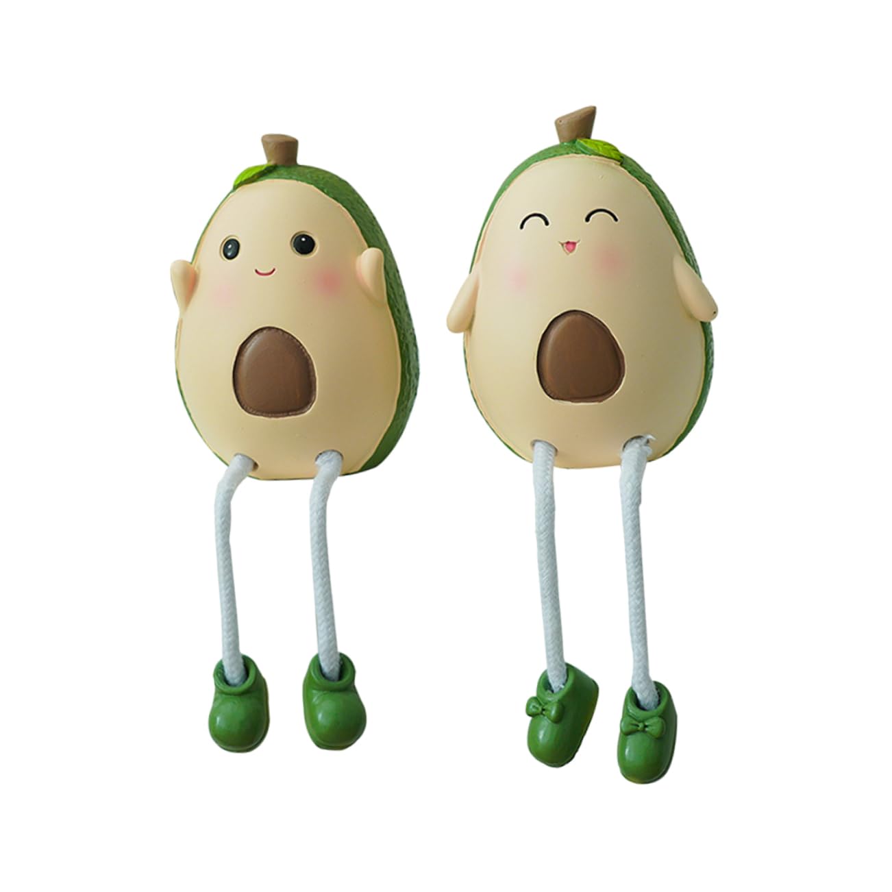 2pcs Hanger Ornaments Avocado Figurine Desktop Ornament Bookcase Decor Valentine's Day Living Room Decor Entrance Decor Food Decorations Cake Model Lovers Baby Synthetic Resin