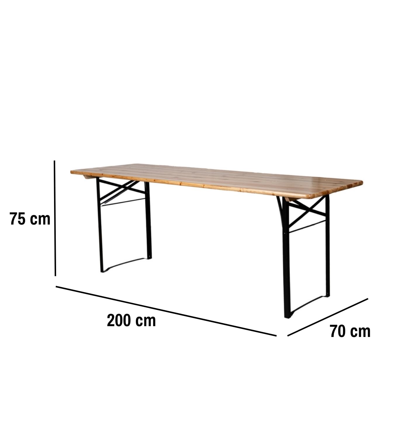 Arredo Stock Set birreria tavolo e 2 panche con schienale in legno