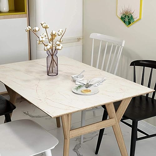 Image of KASHIVAL Self Adhesive Vinyl PVC Wallpaper, Peel-and-Stick Removable, Waterproof & Heat Resistant, Marble Pattern, Cream Marble A31, 60 x 200 cm