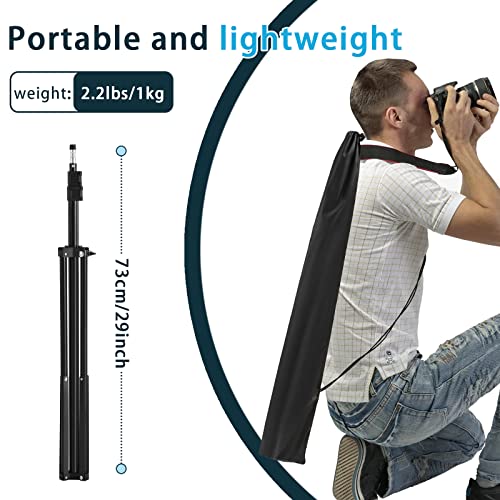 Image of 2 Pack Aluminum Light Photography Tripod Stand with Case,Altson 7 Feet Portable Photo Video Tripod Stand for Speedlight, Flash, Softbox, Umbrella, Strobe Light, Camera