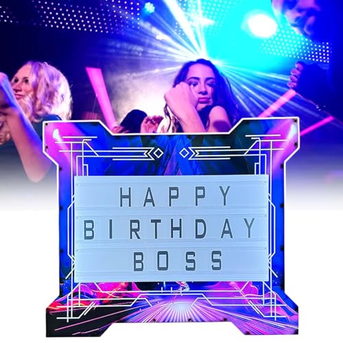 HCAUYNN Letrero VIP De Servicio De Botellas para Discoteca, Tablero Luminoso Digital Y con Letras Personalizado, Cartelera Led De Color para Discoteca