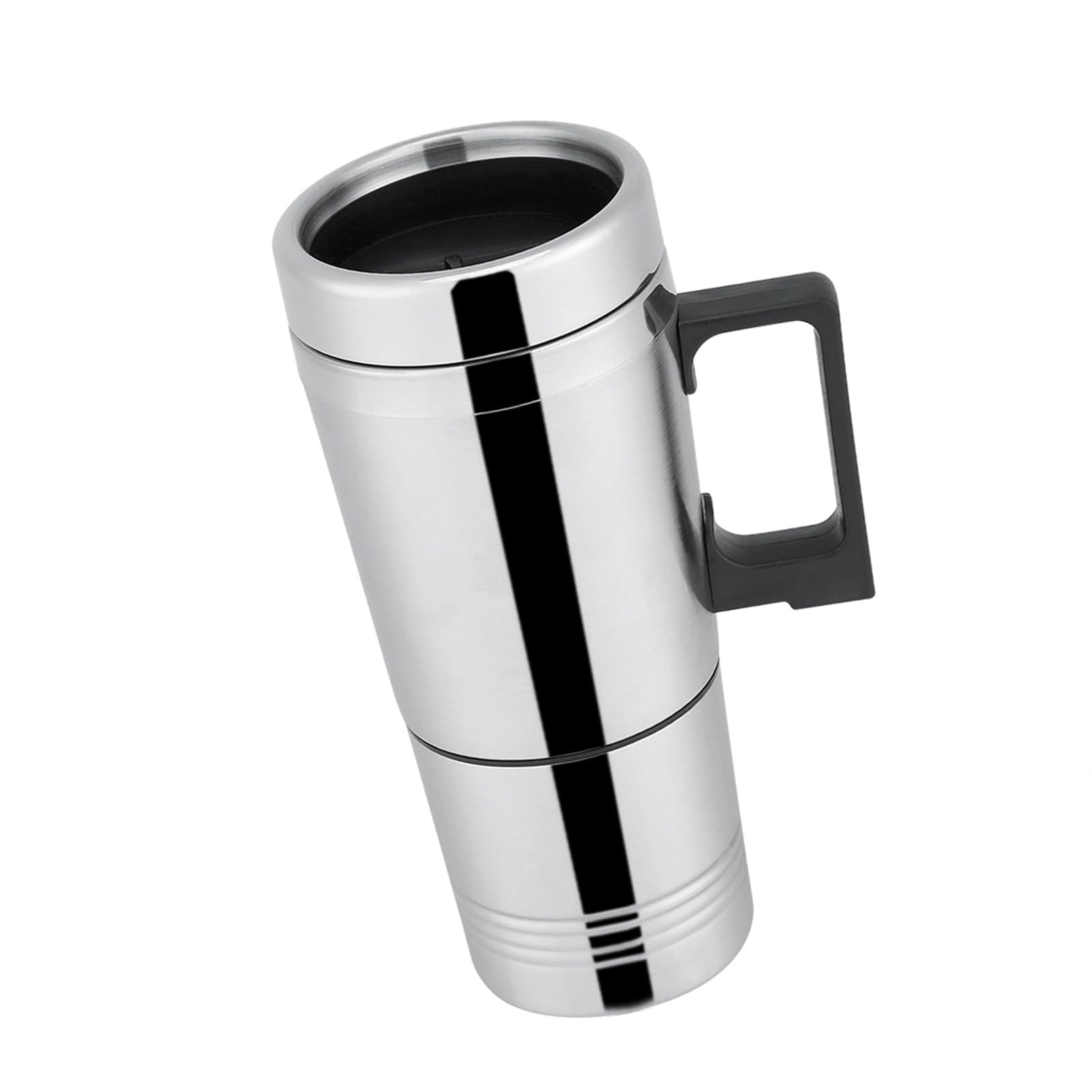 Taza de calefacción para automóvil, 12V/24V 10.1 fl oz para coche, eléctrico, café, té, tazas de agua, calentador de botellas de viaje de acero inoxidable, tazas 7