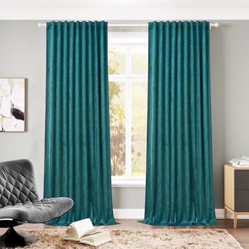 FLYing Curtains Samtvorhang 145x250cm - Blicksicherer Velours-Vorhang Mit Kräuselband