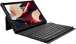 Tablet 10.1" 256GB/ 8GB RAM Bateria 6000mAh, Processador Octa Core, Câmera Traseira 13MP Dual Chip com Capa e Teclado para Trabalho e Estudos (Preto)